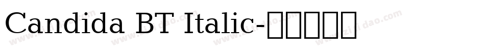 Candida BT Italic字体转换